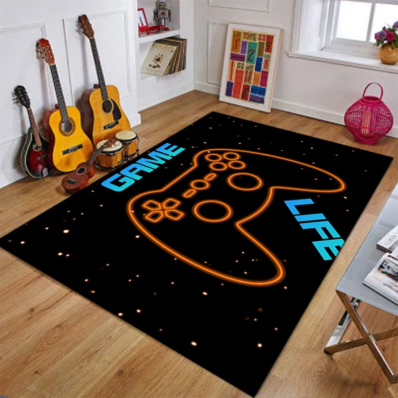

Game Cartoon Cute Rugs for Bedroom Anti-Slip Carpet Absorbent Washable Living Room DecorativeHigh Density Rug Carpets 80x160cm