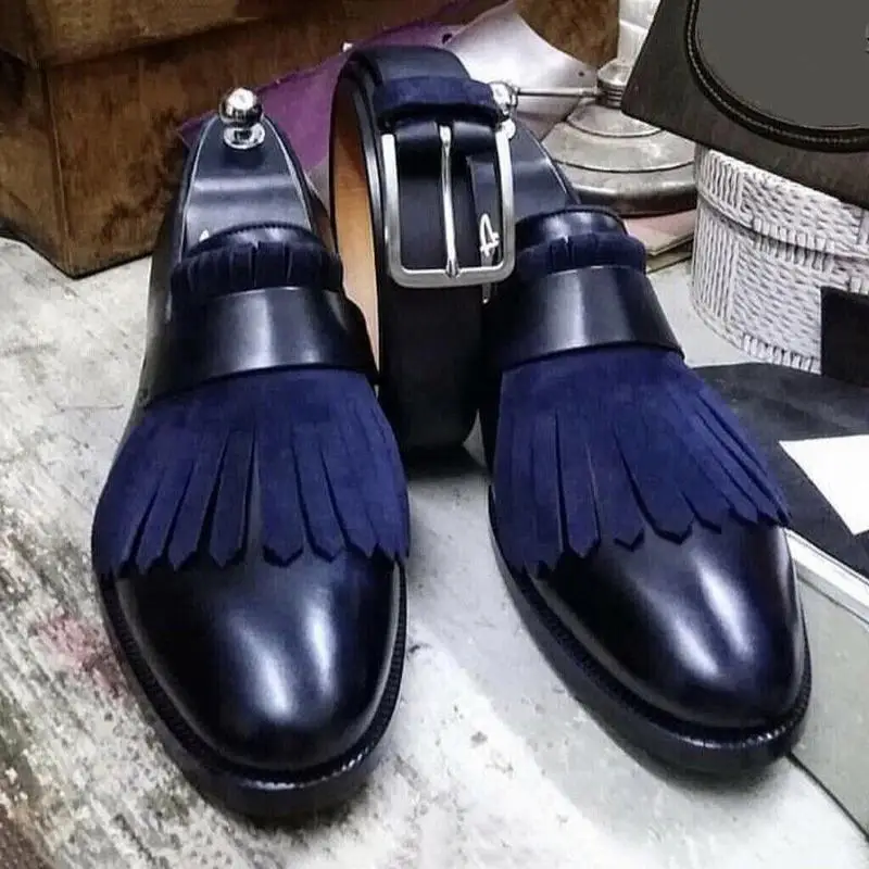 

High Quality New Fashion Men Pu Leather Business Tassel Design Style Shoe Vintage Casual Classic Shoes Zapatos De Hombre HA493