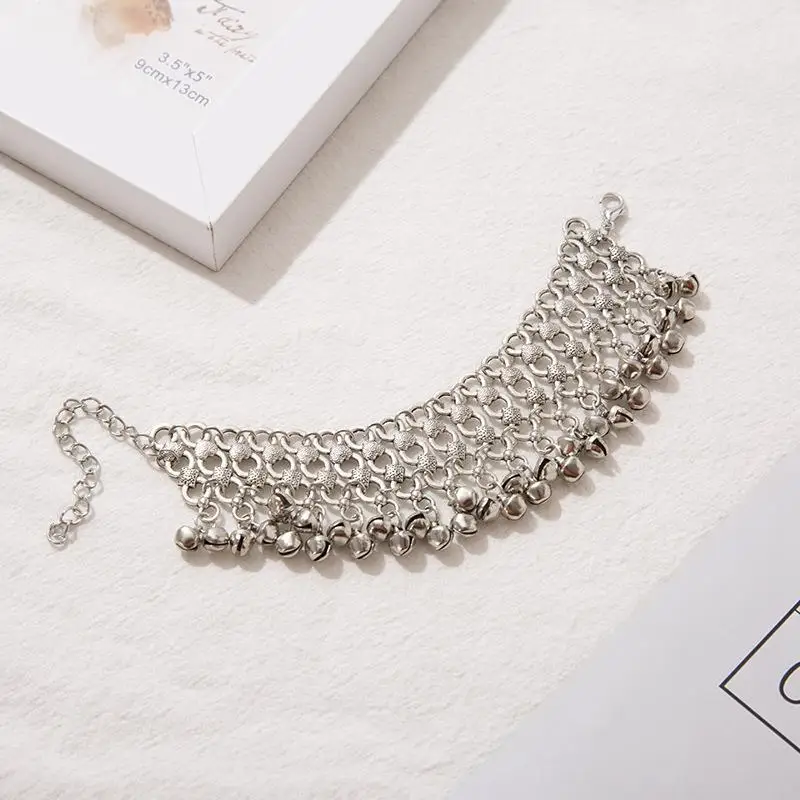 

1pcs National Style Foot Anklet Bell Decorative Vintage Bell Chain Anklet For Women Beach Accessories Gift 2021 Feet Jewelry