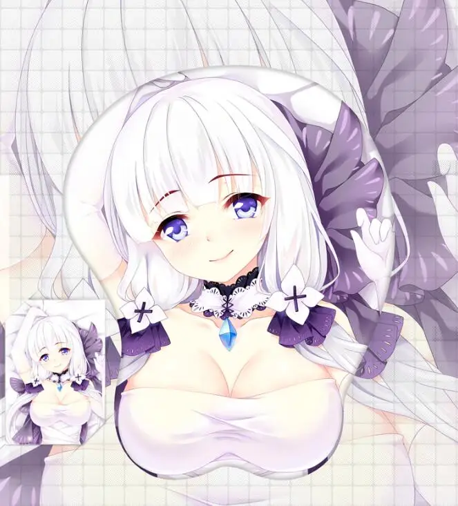 Azur Lane рисунок 3d аниме девушка мягкий гелевый игровой коврик для мыши Коврик отдых