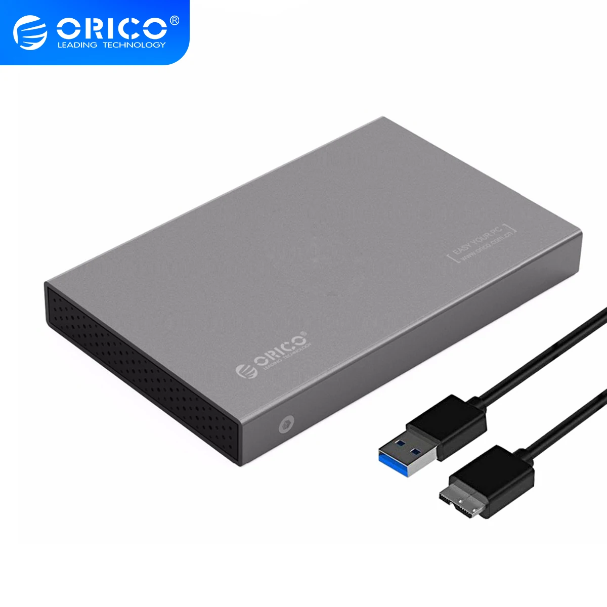 

ORICO Aluminum USB3.0 to SATA3.0 HDD Case 2TB 5Gbps 2.5 inch Hard Drive Enclosure Support 7mm & 9.5mm UASP Transfer Protocol