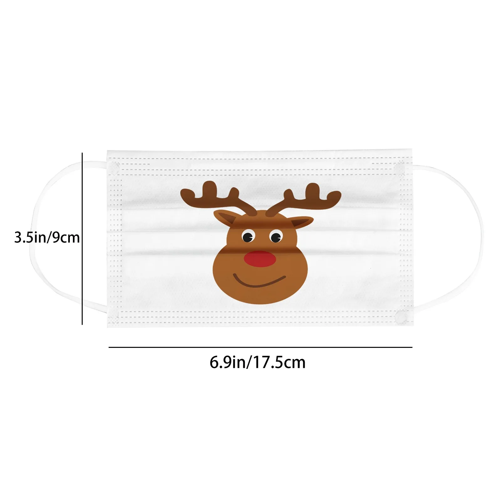 

Fast Delivery 10/50/100pcs Adult Universal Disposable High-quality Christmas Printed Mask 2021 White Mask Bandage Mscara Facial
