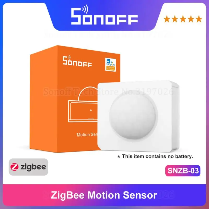 

1/10 шт., датчик движения ZigBee для дома, SONOFF SNZB-03 Smart Home, 110 широкий обзор, уведомления о низком заряде батареи с eWelink Alexa Google Home