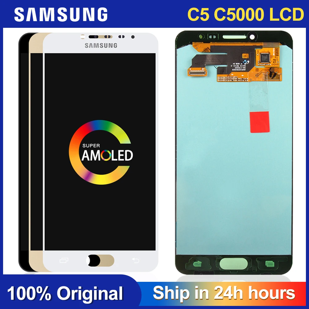 ЖК дисплей Super AMOLED 5 2 ''для SAMSUNG Galaxy C5 C5000 сенсорный дигитайзер сенсорное стекло