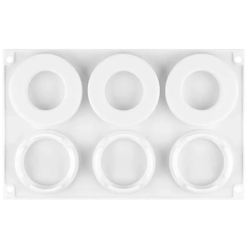 6 даже размер кольцевой ошейник муссовый торт Силиконовые формы ручной работы