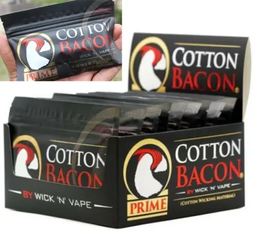 Хлопок Bacon 2 0 10 шт./пакет 100% чистый обслуживаемых атомайзеров и дрипок Rta Rdtaversion
