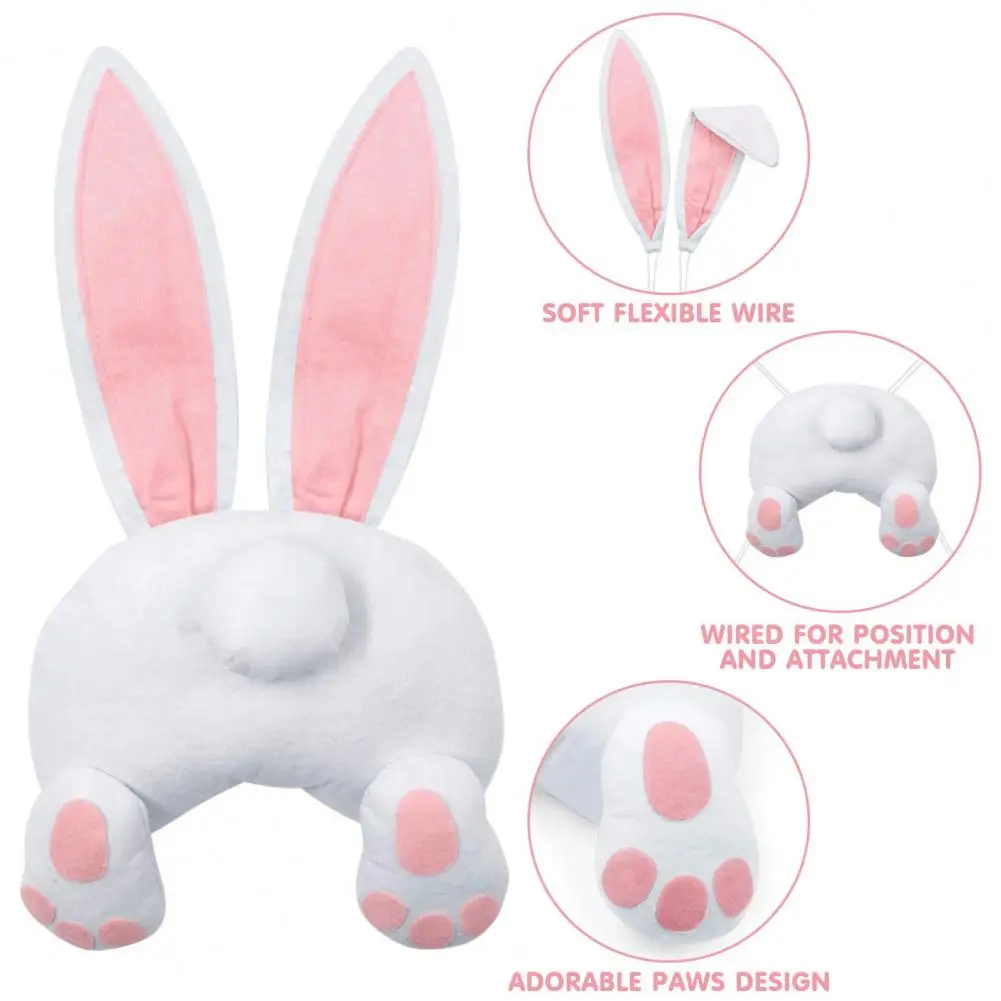 

Easter Bunny Door DIY Rattan Wreaths Hanging Pendant Home Decoration Parties Props Gift Wooden Hanging for Kids Party Decoration