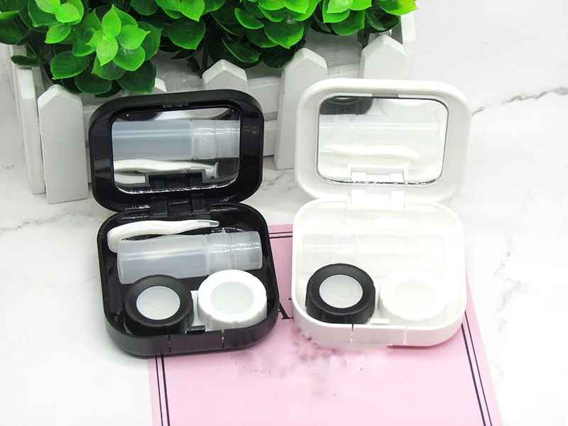 

Contact Lenses Case Fashion Women Men Contact Lenses Container Lens Tweezers Mini Contact Lens Storage Box Case For Men Women