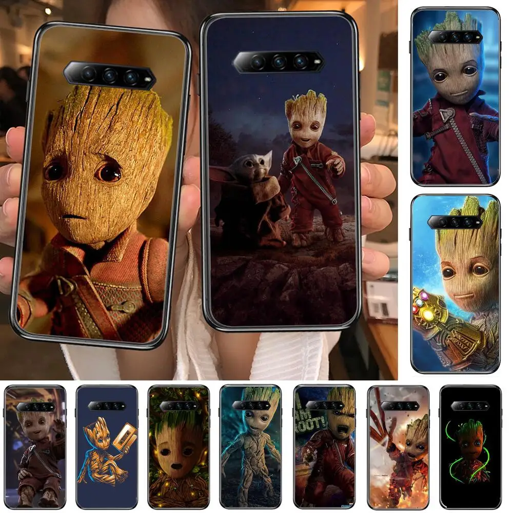 

Groot Anime Phone Case For xiaomi Black Shark 2 3 3s 4 Pro Helo Black Cover Silicone Back Prett