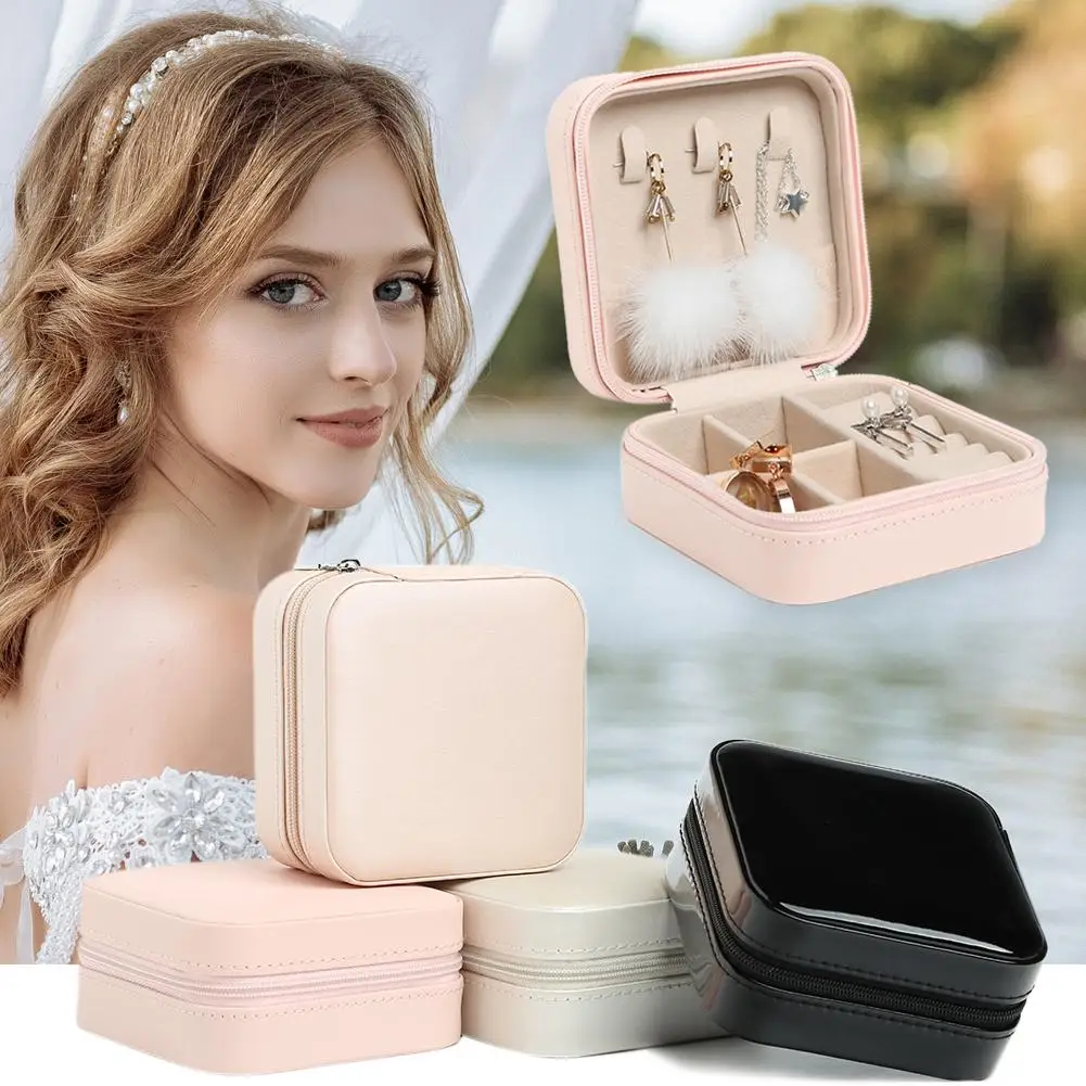 Jewelry Organizer Showcase Leather Box High Capacity Portable Necklace Ring Earring Storage Gift for Woman | Красота и здоровье