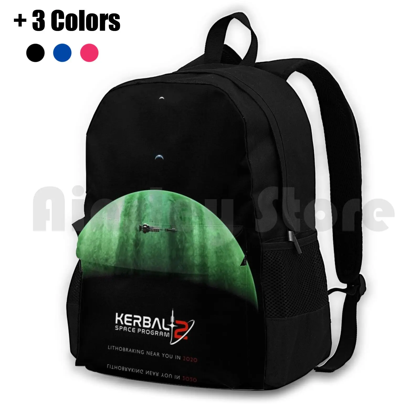 

Kerbnaut Space Program Poster Outdoor Hiking Backpack Waterproof Camping Travel Program Program 2 Program Gameplay Space