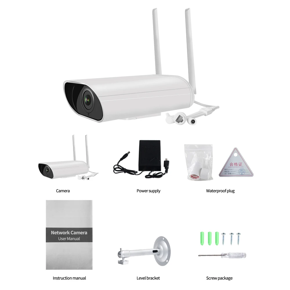 Камера видеонаблюдения HD 1080P H.265X водонепроницаемая беспроводная Wi-Fi с функцией