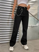 2022 springsummer womens fashion high waist wide leg pants female boyfriend style loose straight jeans lady casual streetwear