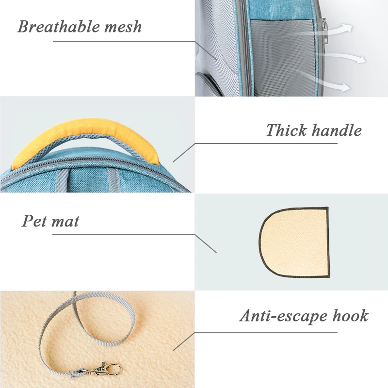 

Pets Bingo Fashion Expandable Pet Backpack Go Out Portable Cat Bag Transparent Breathable Shoulders Cat Out Pet Bag Dog Backpack