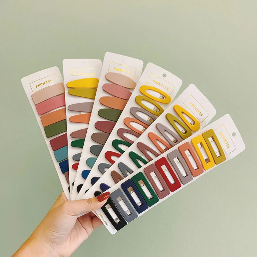 Новинка модные заколки для волос 10 шт./компл. резиновые геометрические