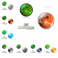 luminous 18mm snap solar system galaxy glass cabochon button jupiter moon venus mercury diy jewelry for friends special gifts