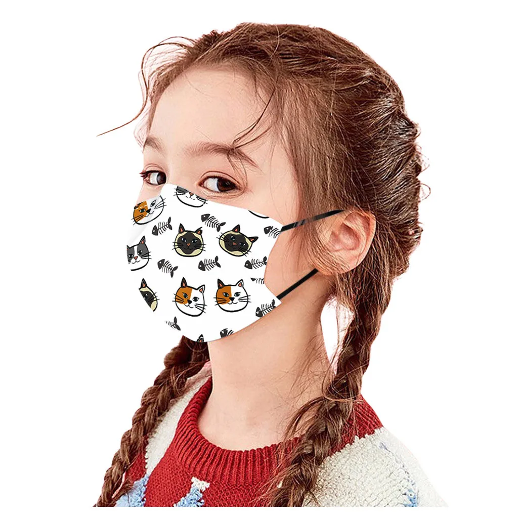 

Washable Reusable 1PCS Cotton Face Mask Fashion Children Print Covers Mouths Outdoor Filter Masks Mouth Mask With Design Masque