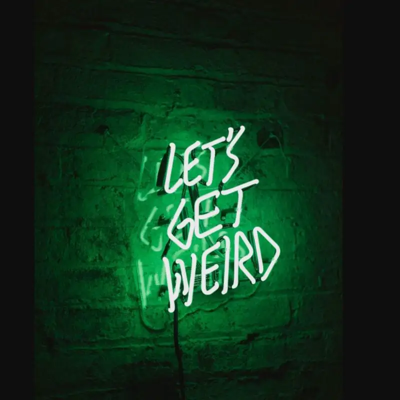 Изготовленный На Заказ давайте странные Стекло неоновый светильник вывеска