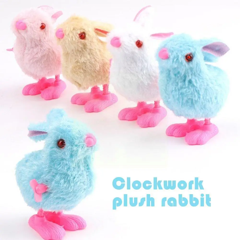 

1PC Plush Bunny Toys Child Stuffed Toys Hopping Wind Rabbit Toy Gift Color Festival Gift Educational Up Toys Easter Random U3W1