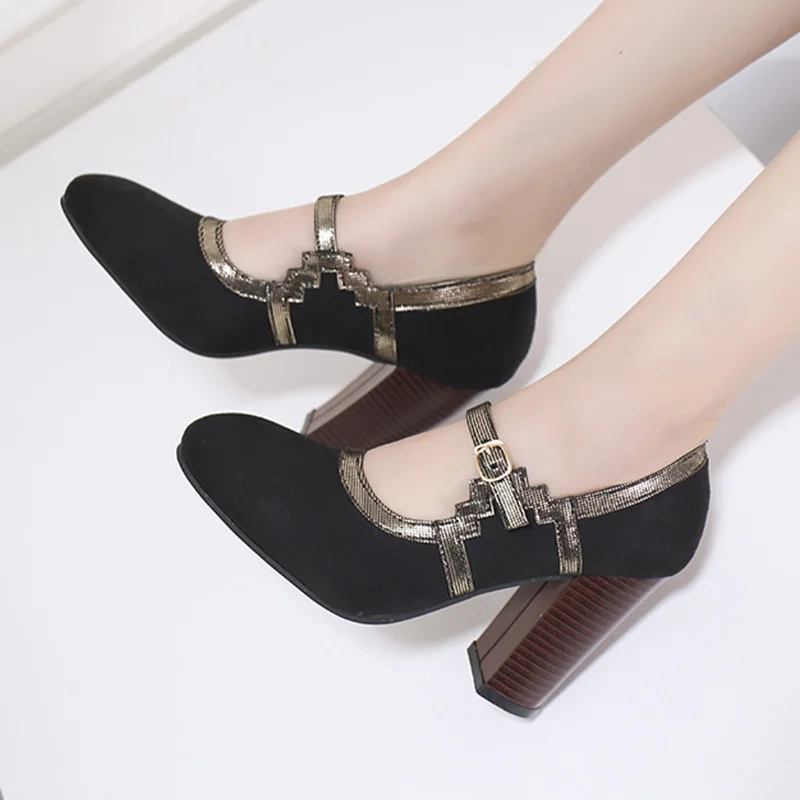 Женские туфли лодочки Мэри Джейн размера плюс 35 43 на очень высоком каблуке