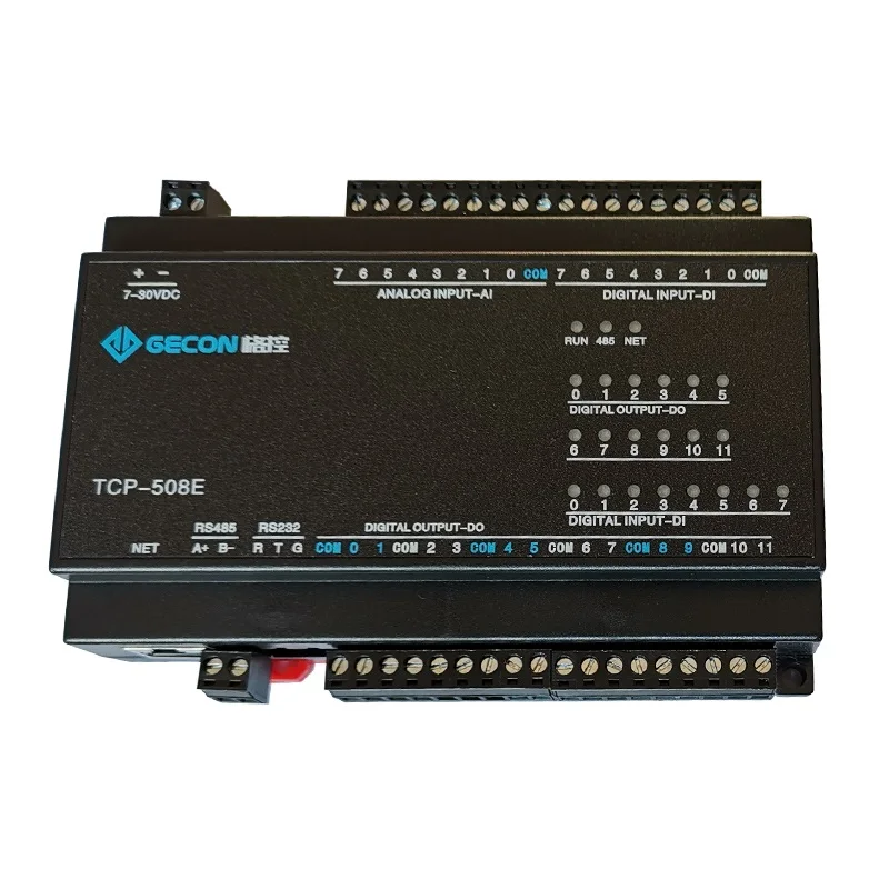 Modbus TCP 8 каналов AI аналоговые приобретения DI Переключайте входные 12 РЕЛЕ