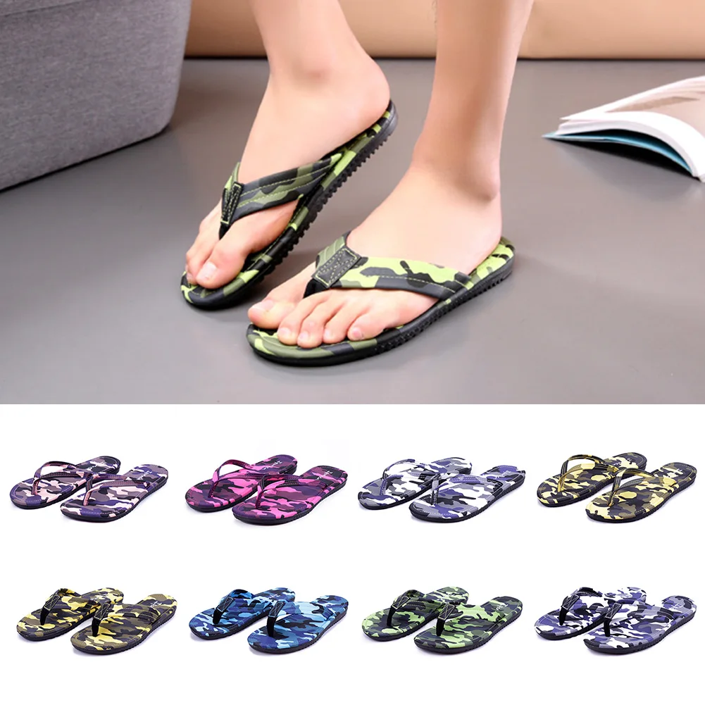 

New Arrvial Women's Causal Camouflage flip flops home beach summer Leisure Slippers