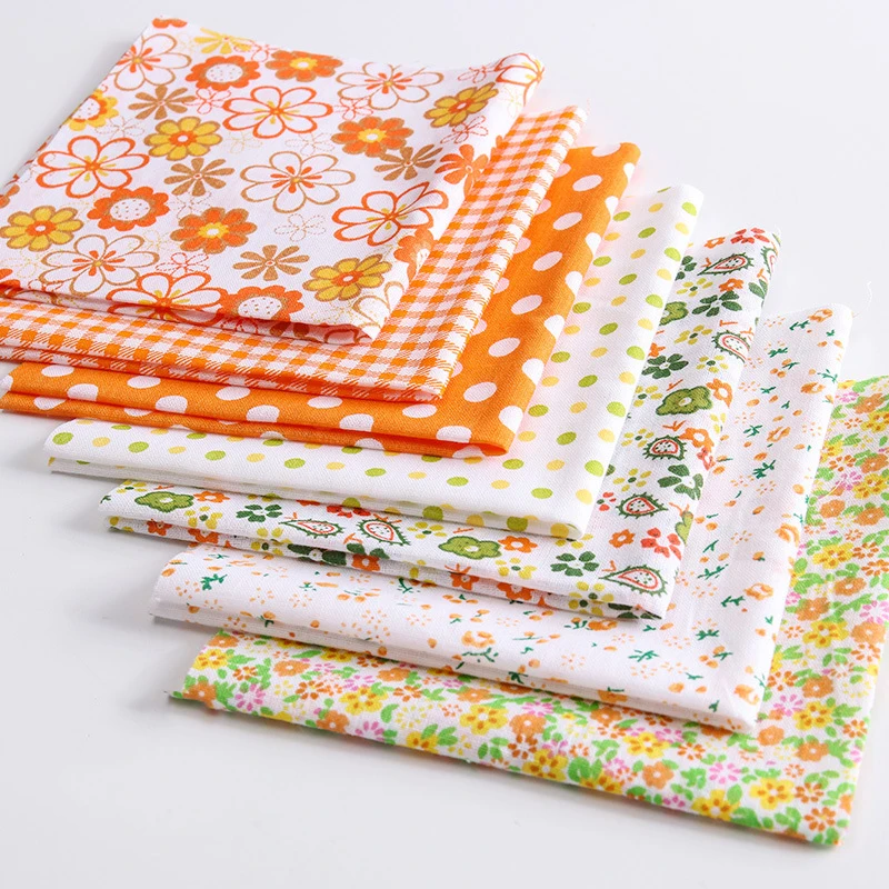 

7Pcs 24x25Cm Cotton Fabric Printed Cloth Sewing Quilting Fabrics For Patchwork Needlework DIY Craft Handmade Sewing Accessories