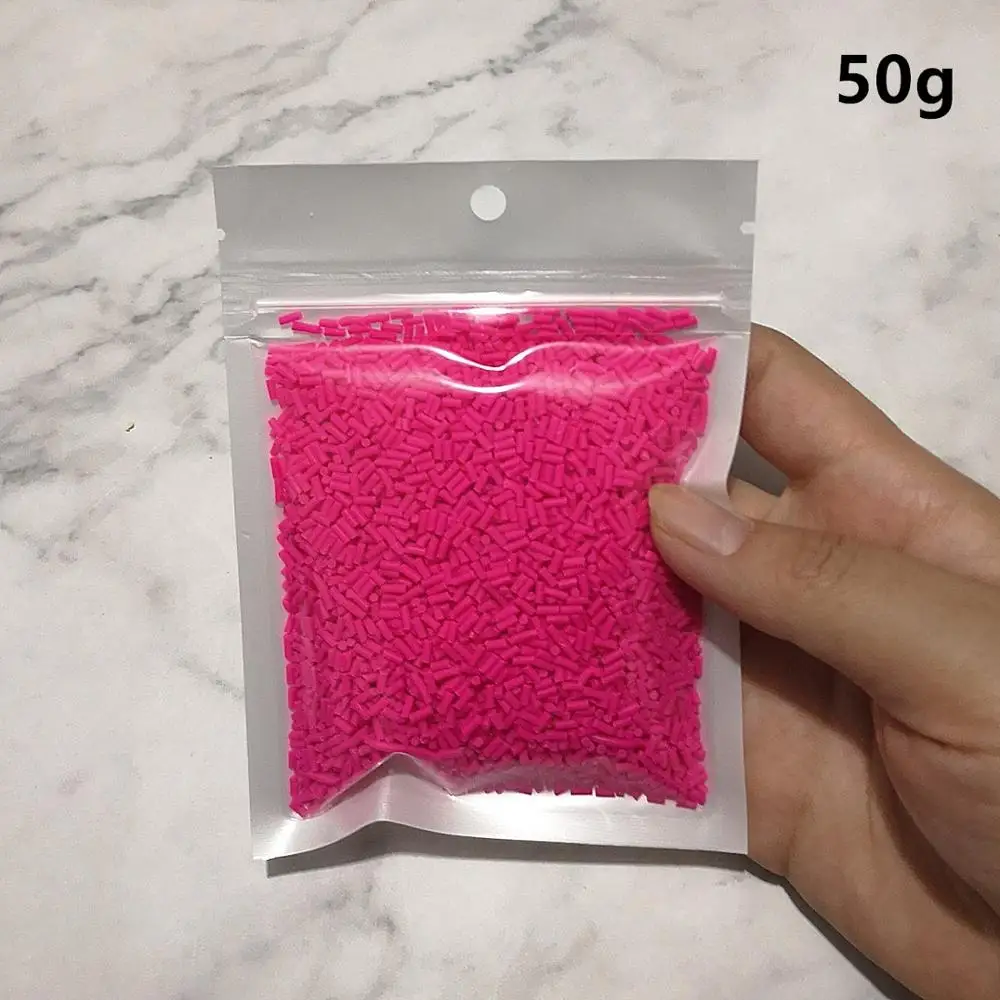 50 г Полимерная глина разбрызгивает украшения для слизи наполнитель DIY Поставки слаймов моделирование конфеты торт десерт аксессуары игрушки