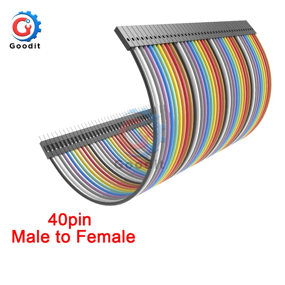 Кабель Dupont 20 см 40 контактов штекер-штекер гнездо-штекер гнездо-гнездо перемычка