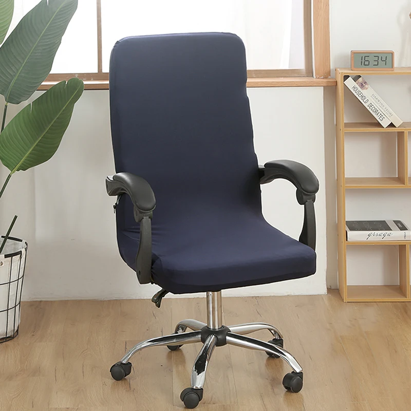 

Cover for Computer Chair Solid color Office Chair Slipcover Elastic for Home Armchair 1/2 PC chair cover M/L