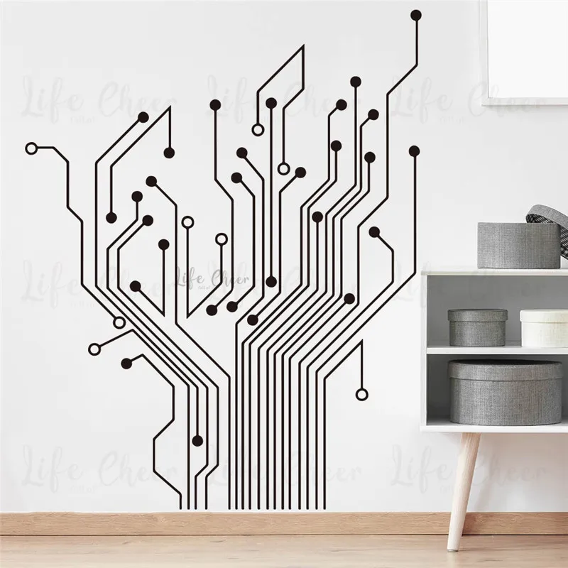 Виниловая настенная наклейка с рисунком дерева настенные наклейки Geekery Science