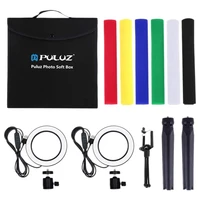 puluz portable softbox 30 x 30cm light box studio led photo lightbox 6 colors backdrops for tabletop photography