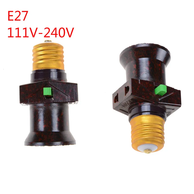 111V- 240V E27 винтовой держатель лампы преобразовать в с выключателем разъем адаптер