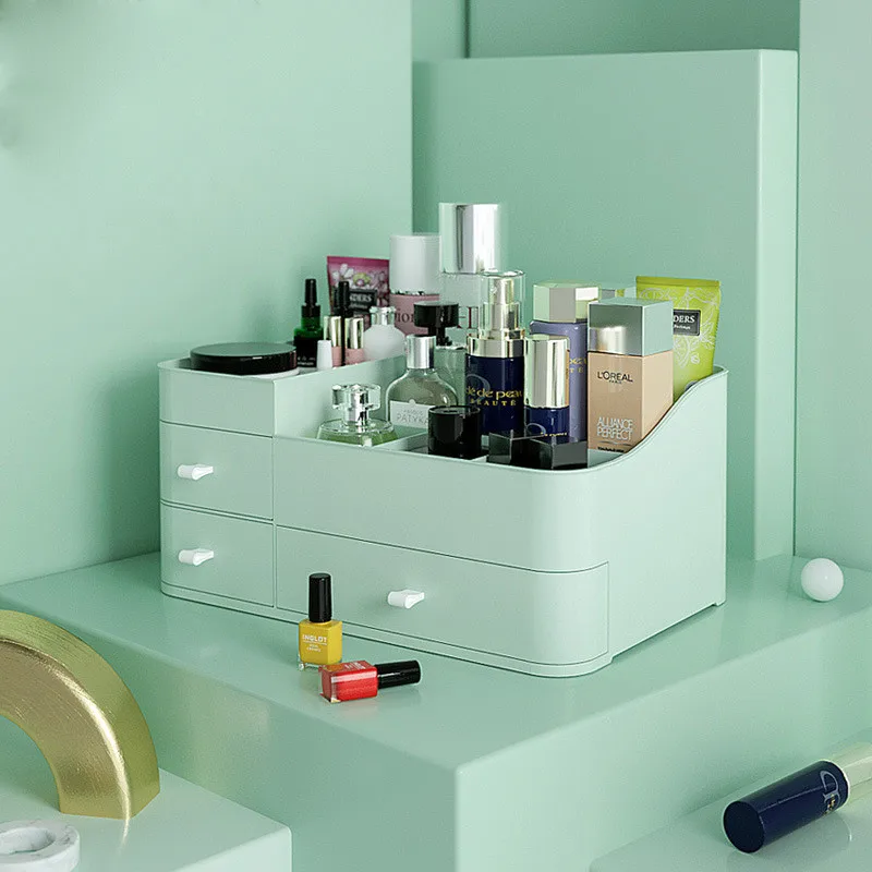 Бытовая коробка для хранения косметики большой ящик организации продуктов по