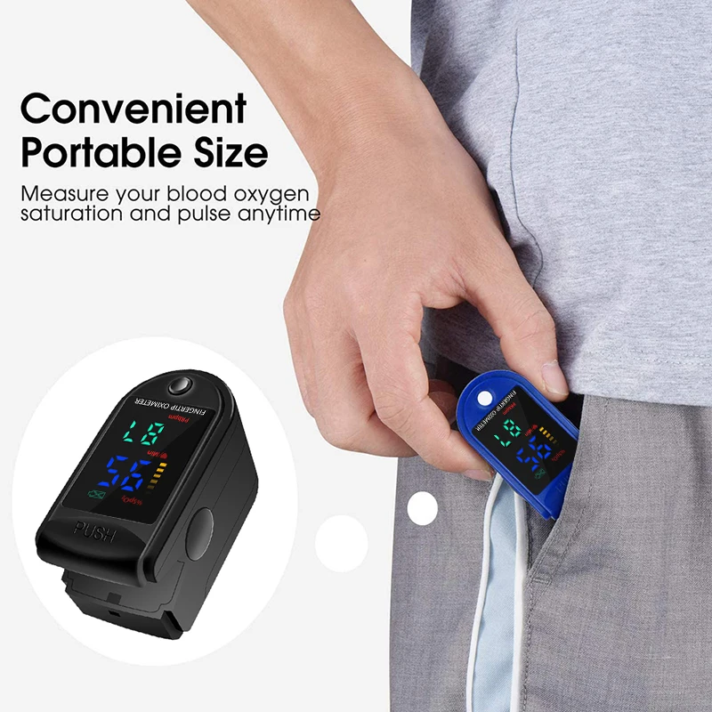 Пульсоксиметр на кончик пальца медицинский с OLED-дисплеем датчик кислорода в