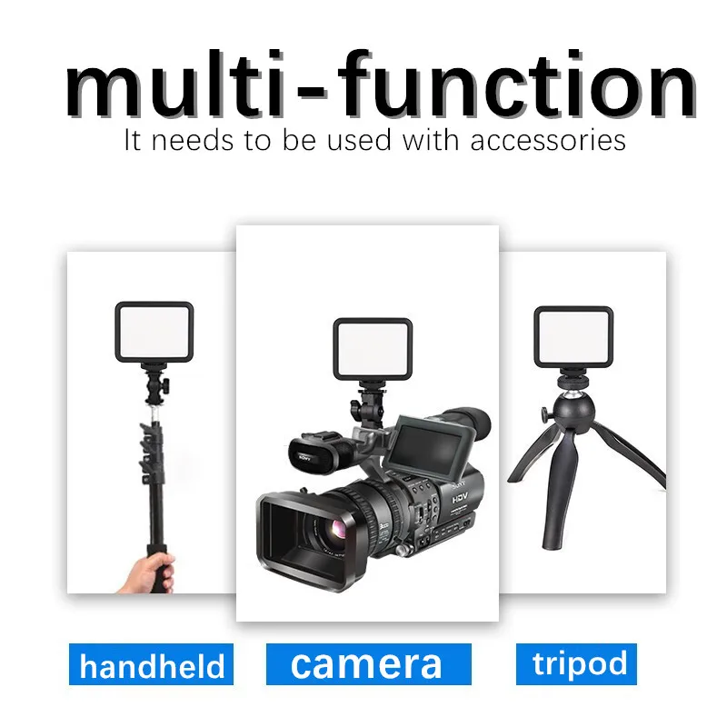 

BEIYANG K60 5500K Mini Led Fill Light Portable Camera Lamp Live Video Shooting Ring Light Blogger Photography conference Lamp