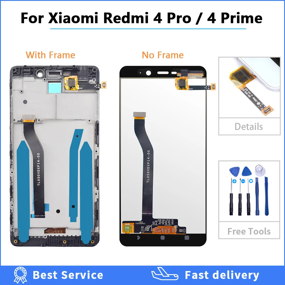 ЖК дисплей для Xiaomi Redmi 4 Pro 10 дигитайзер сенсорного экрана в сборе датчик с рамкой