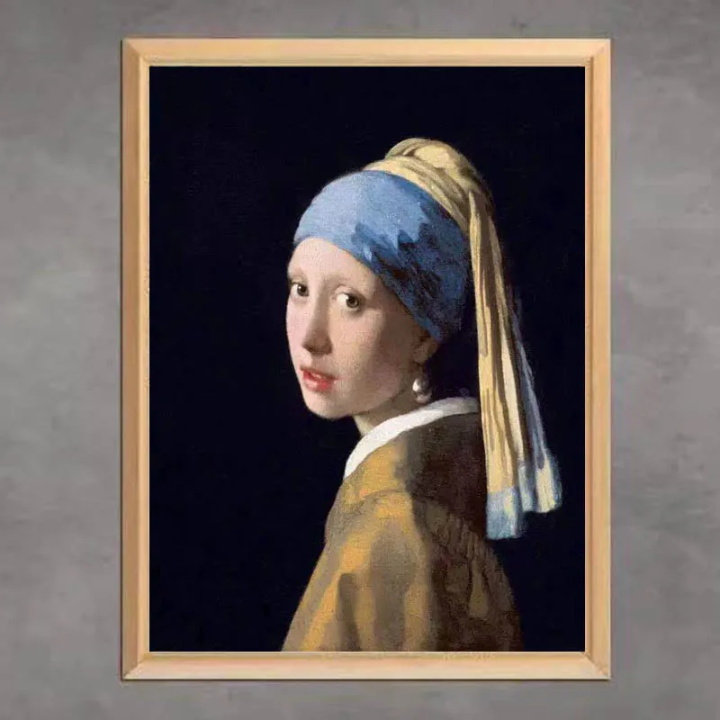 

Famous Painting "Girl with a Pearl Earring" 5D DIY Diamond Painting Full Square Round Diamond Embroidery Mosaic Home Decor