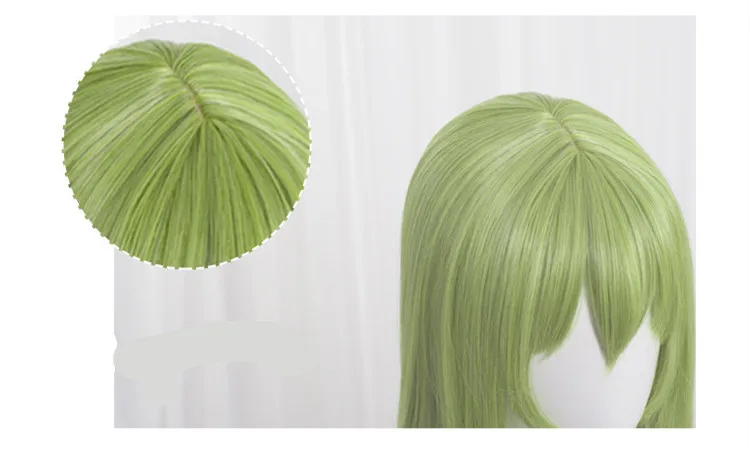 60 см Парик Enkidu из игры Grand Order зеленый мужской длинные прямые волосы Code Geass C.C. на.