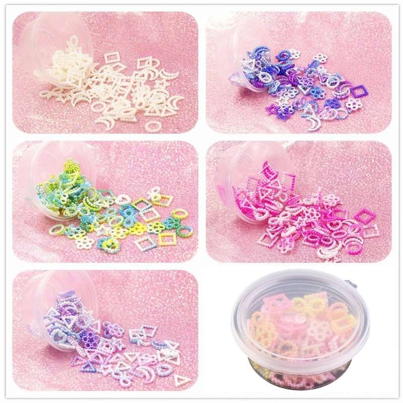 

10g Mixed Moon Star Resin Fillings ABS Pearl Bow Heart Flatback Resin Cabochons Shaker Pendants Molds Fillers Jewelry