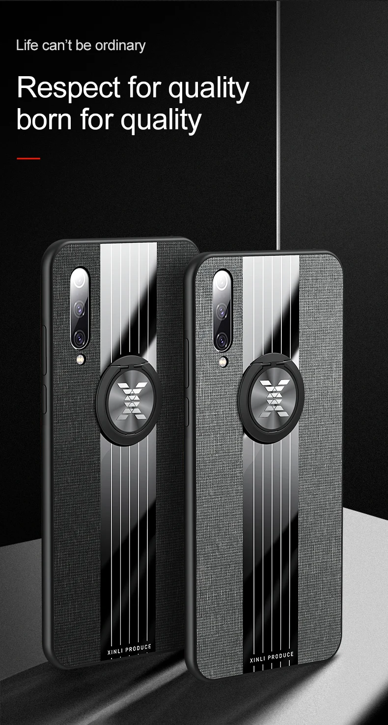 Для Xiaomi Mi 9 чехол Роскошный тканевый Чехол ударопрочный жесткий чехол для xiomi Xiaomi Mi 8 Lite 9 SE 9T чехол для телефона металлический держатель кольца