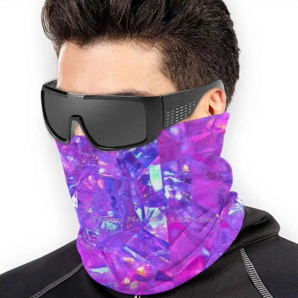 Velvet Cavir Quartz Holo Moonstone Marble Outdoor Hunting Hiking Camping Scarf Mask Black Rose Gold Chrome Geometric |