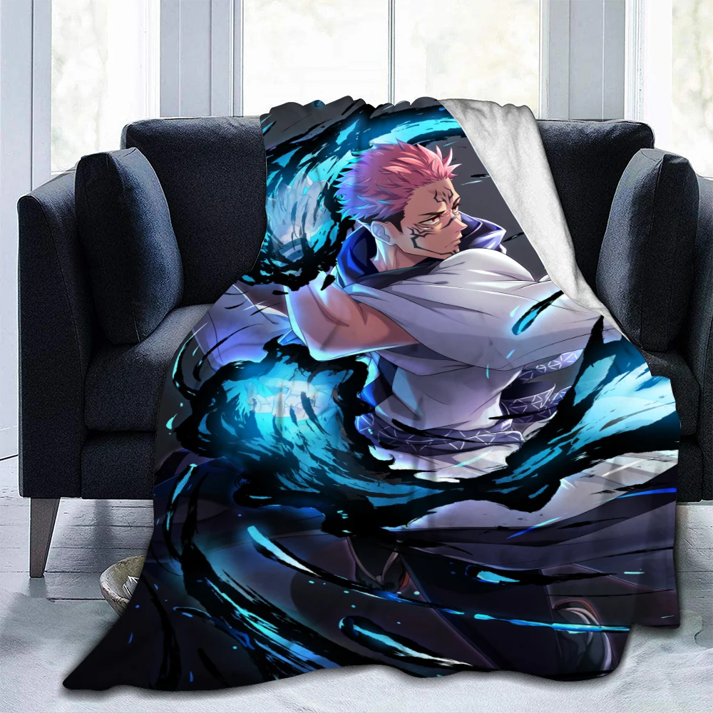 

Anime Blanket Jujutsu Kaisen Flannel Blanket Itadori Yuji Throw Blanket Super Soft Lightweight Bedroom Living Room Blanket