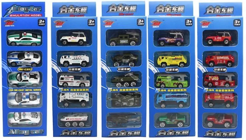 5 шт. 1: 64 детские игрушки модели спортивных автомобилей мини Карманный Автомобиль костюм авто полицейский гоночный автомобиль металлическая модель автомобиля Детские подарки для детей