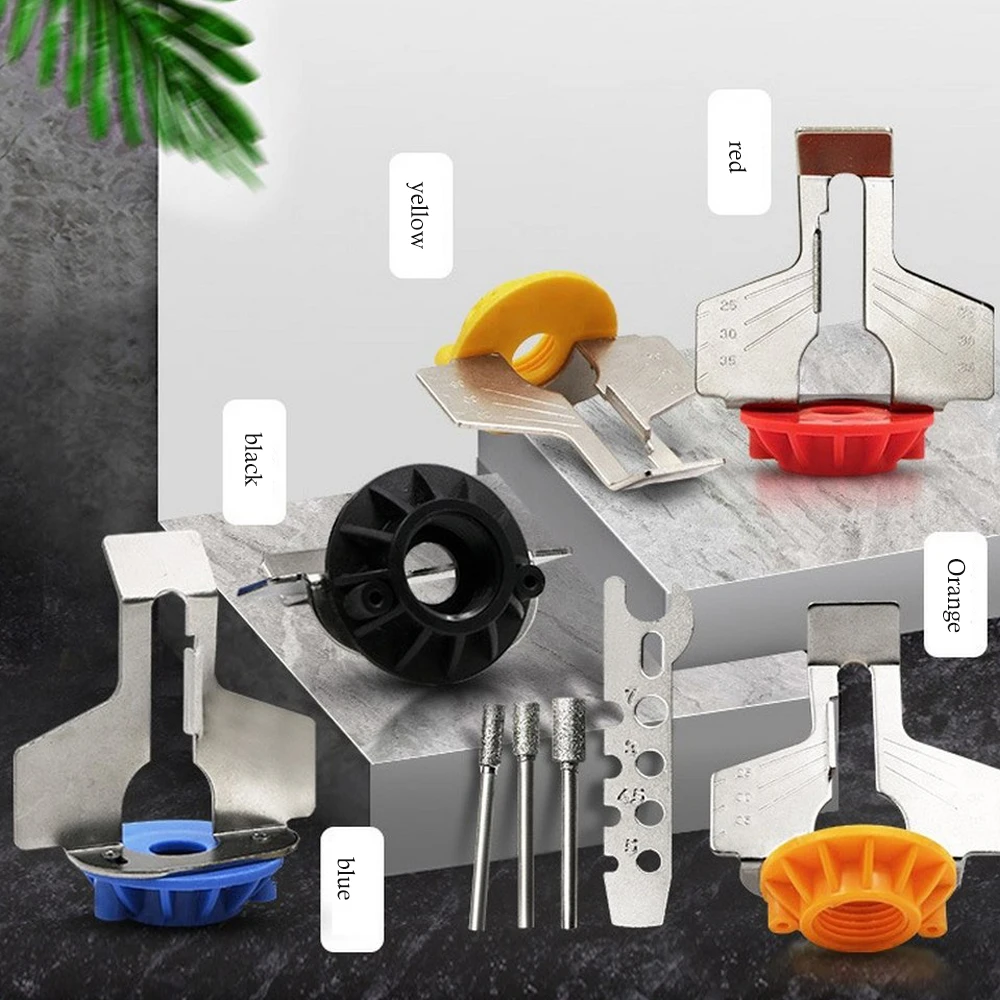 

Serrated Sharpening Tool Set Chainsaw Grinding Tool Matching Grinding Rod Wrench for Electric Drill Power Tool Accessories