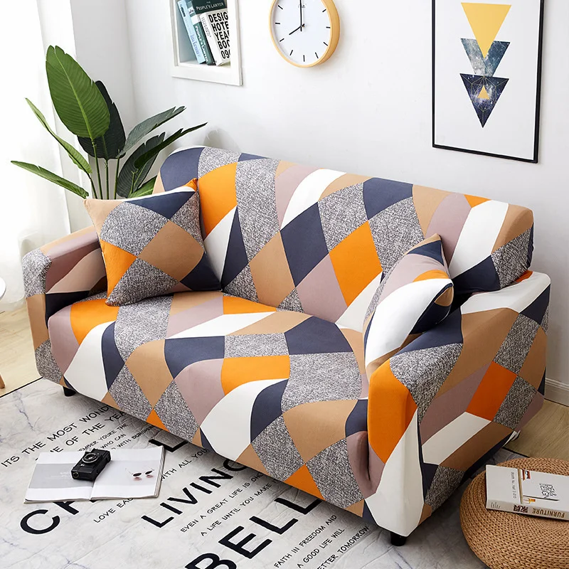

Elastic All-inclusive Printing Polyester Modern Couch Case for Living Room Sectional Corner L-shape Sofa Cover 1/2/3/4 Seater