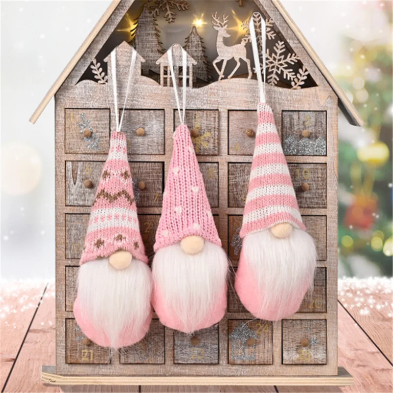 

3pcs Faceless Forest Old Man Doll Pendant 2022 Christmas Decoration Faceless Doll Christmas Tree Decoration Ornaments New Year