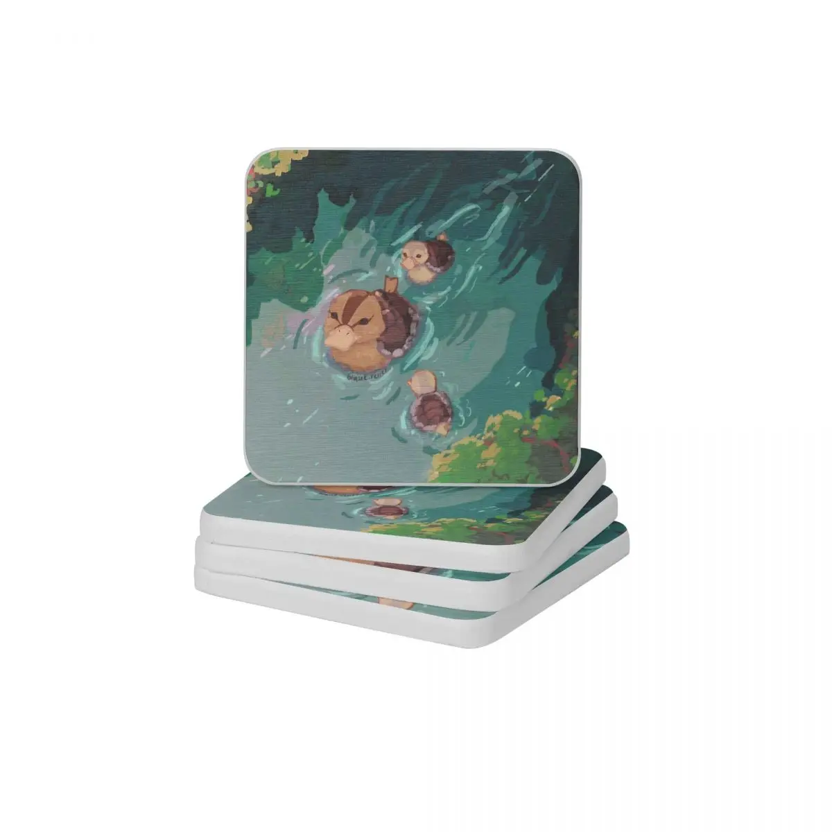 

Черепаха утка пруд Аватар Последний Воздушный Бандер диатомит квадратные круглые подставки Не скользит Коврик для мыла и зубной щетки 10x10 с...