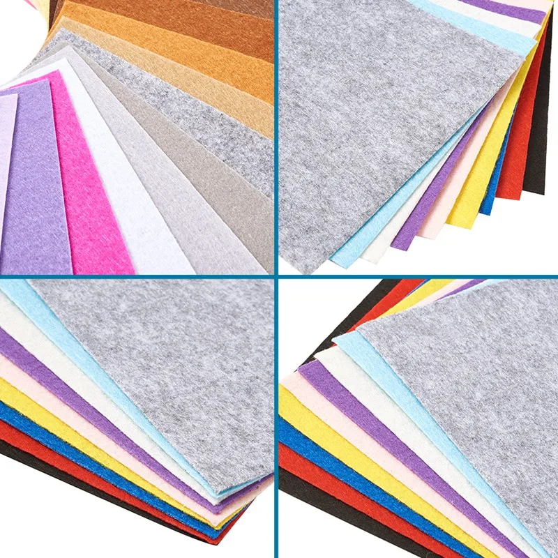 40 шт./пакет 15x15 см смешанный цвет Нетканая ткань вышитая игла войлок для поделок