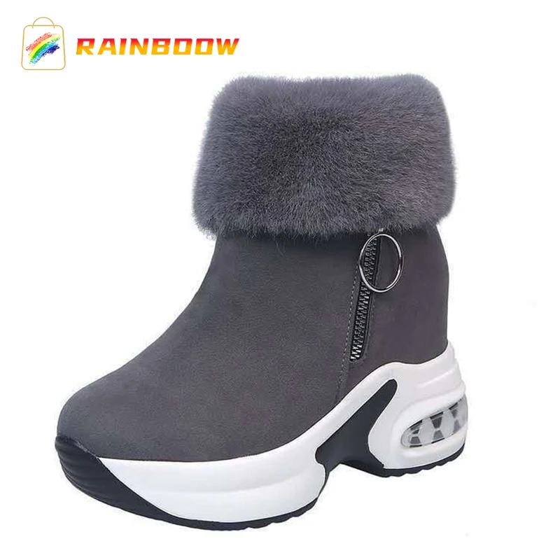 

2022 Thick-soled Lace-up Women's Boots Comfortable Non-slip Shock-absorbing Snow Boots Winter Warm Sports Shoes Botas De Mujer